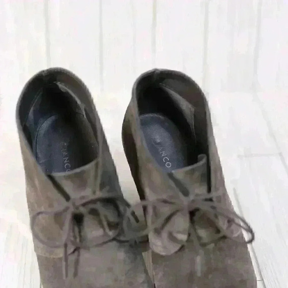 Franco Sarto Booties Acquire Womens Size 8 Wedge Boots Heel Grey Suede Ankle - Picture 11 of 11